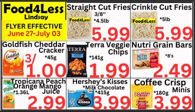 Food 4 Less (Lindsay) Flyer June 27 to July 3