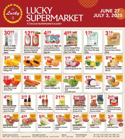 Lucky Supermarket (Calgary) Flyer June 27 to July 3