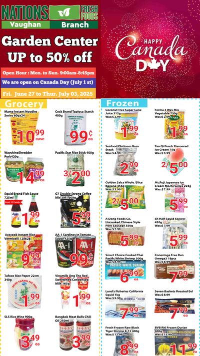 Nations Fresh Foods (Vaughan) Flyer June 27 to July 3 Nations Fresh Foods (Vaughan) Flyer June 27 to July 3