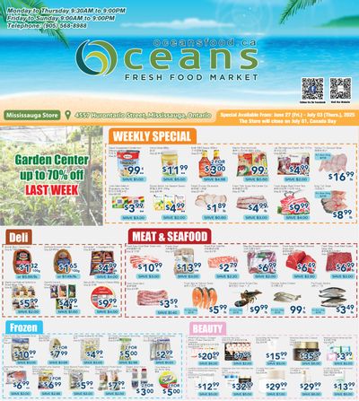 Oceans Fresh Food Market (Mississauga) Flyer June 27 to July 3