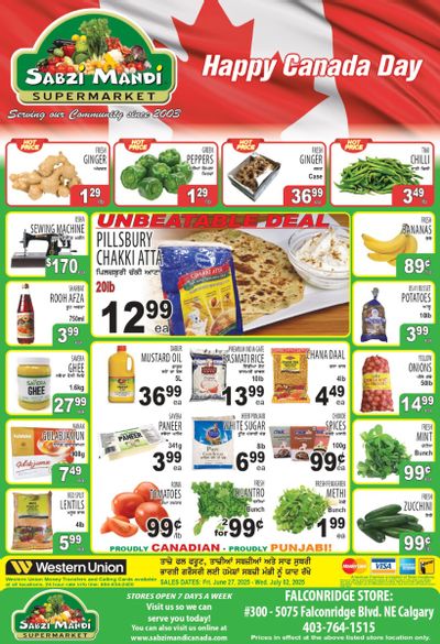Sabzi Mandi Supermarket (Calgary) Flyer June 27 to July 2