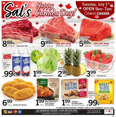 Sal's Grocery Flyer June 27 to July 3 Sal's Grocery Flyer June 27 to July 3