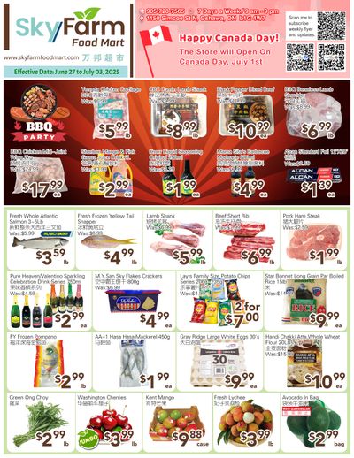 SkyFarm Food Mart Flyer June 27 to July 3
