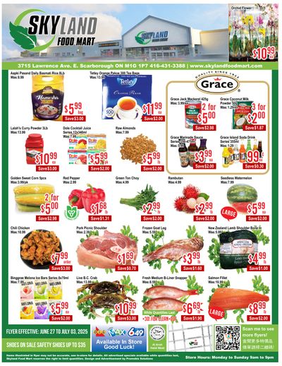 Skyland Food Mart Flyer June 27 to July 3 Skyland Food Mart Flyer June 27 to July 3