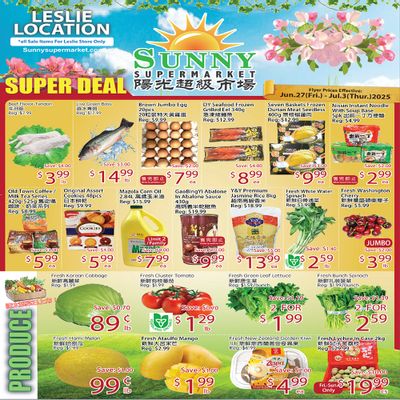 Sunny Supermarket (Leslie) Flyer June 27 to July 3