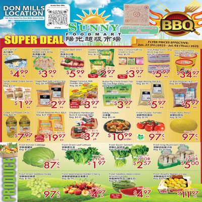 Sunny Foodmart (Don Mills) Flyer June 27 to July 3