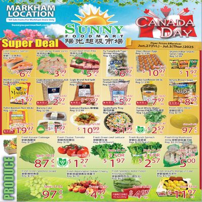 Sunny Foodmart (Markham) Flyer June 27 to July 3