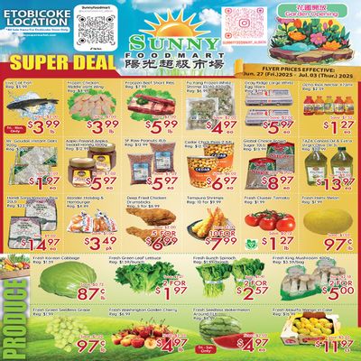 Sunny Foodmart (Etobicoke) Flyer June 27 to July 3