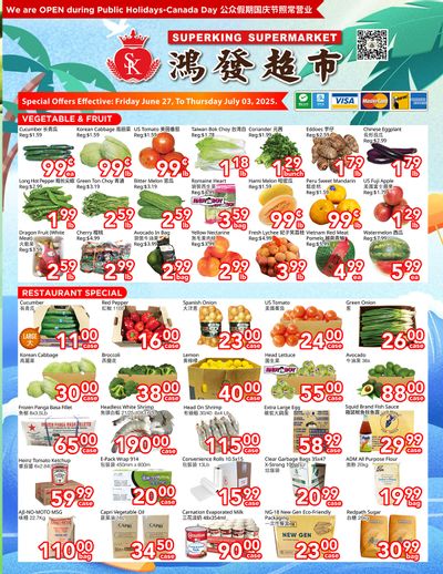 Superking Supermarket (North York) Flyer June 27 to July 3