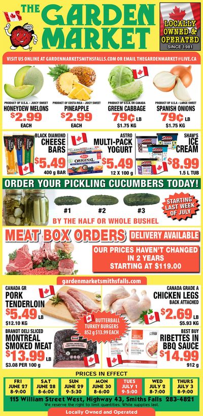 The Garden Market Flyer June 27 to July 3 The Garden Market Flyer June 27 to July 3