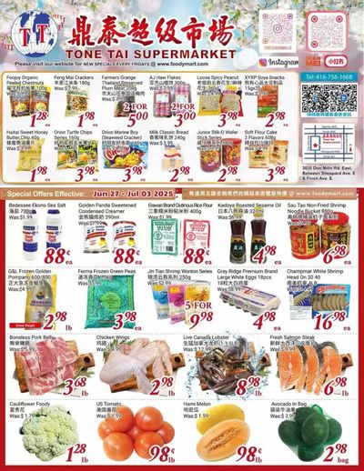 Tone Tai Supermarket Flyer June 27 to July 3 Tone Tai Supermarket Flyer June 27 to July 3