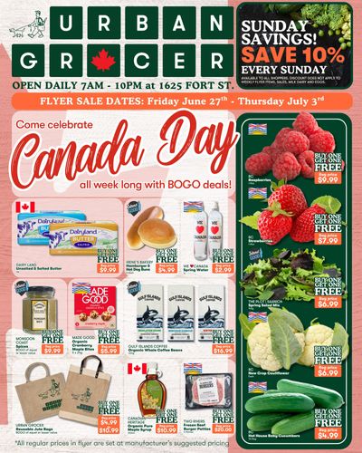 Urban Grocer Flyer June 27 to July 3 Urban Grocer Flyer June 27 to July 3
