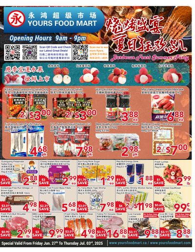 Yours Food Mart Flyer June 27 to July 3