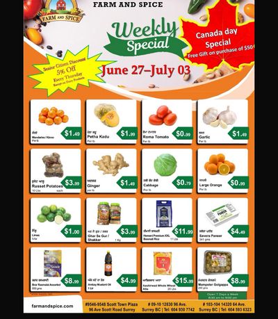 Farm And Spice Grocers Flyer June 27 to July 3 Farm And Spice Grocers Flyer June 27 to July 3