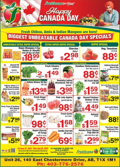 Fruiticana (Chestermere) Flyer June 27 to July 3