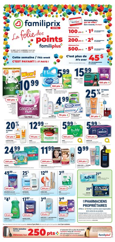 Familiprix Extra Flyer July 3 to 9 Familiprix Extra Flyer July 3 to 9