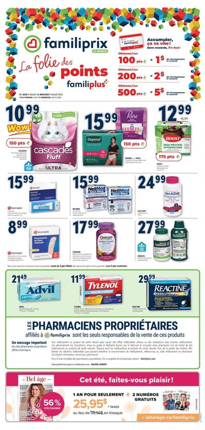 Familiprix Clinique Flyer July 3 to 9 Familiprix Clinique Flyer July 3 to 9