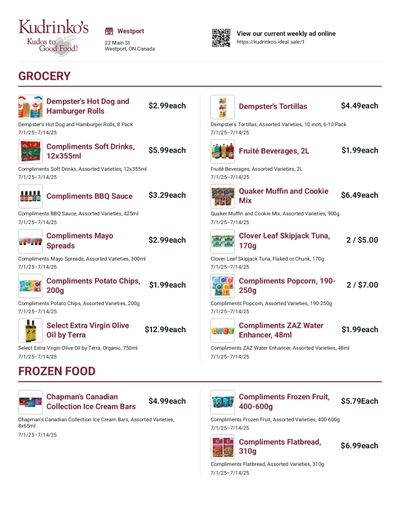 Kudrinko's Flyer July 1 to 14 Kudrinko's Flyer July 1 to 14