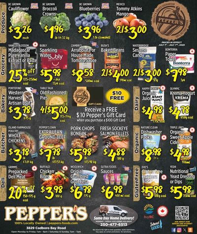 Pepper's Foods Flyer July 1 to 7
