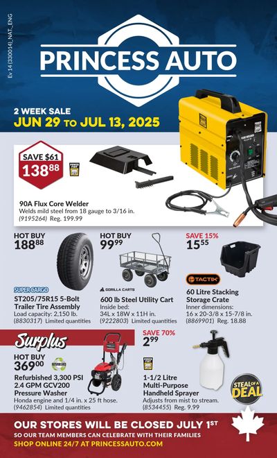 Princess Auto Flyer June 29 to July 13