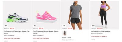 Reebok Canada: 30% off Select Styles + Extra 30% Off Sale