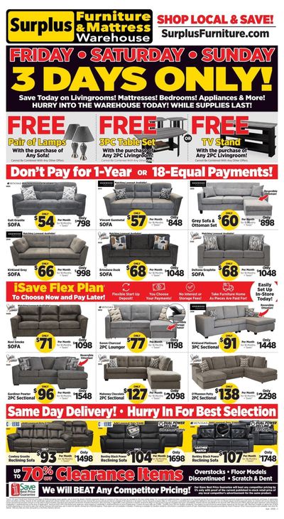 Surplus Furniture & Mattress Warehouse (Sudbury) Flyer June 30 to July 6