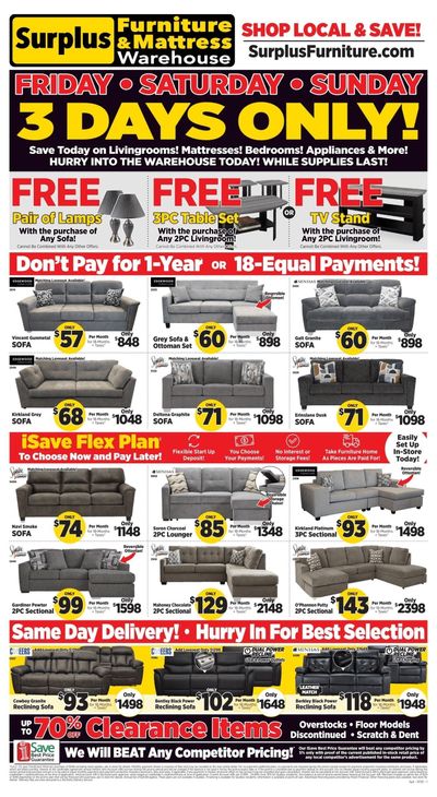 Surplus Furniture & Mattress Warehouse (Sydney) Flyer June 30 to July 6