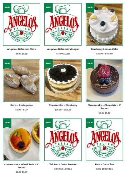 Angelo's Italian Bakery Monthly Specials July 1 to 31 Angelo's Italian Bakery Monthly Specials July 1 to 31