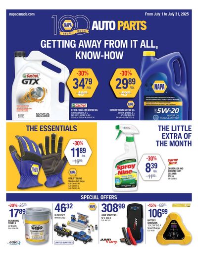 NAPA Auto Parts Flyer July 1 to 31 NAPA Auto Parts Flyer July 1 to 31