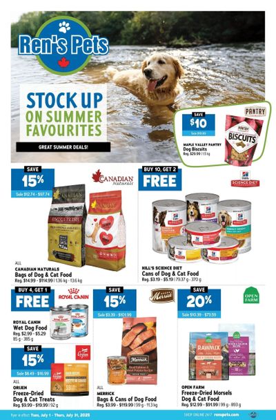 Ren's Pets Flyer July 1 to 31 Ren's Pets Flyer July 1 to 31