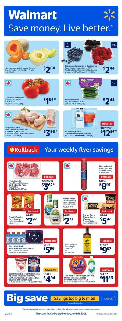 Walmart (ON) Flyer July 3 to 9 Walmart (ON) Flyer July 3 to 9