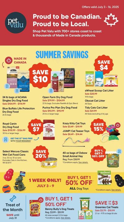 Pet Valu Flyer July 3 to 16 Pet Valu Flyer July 3 to 16