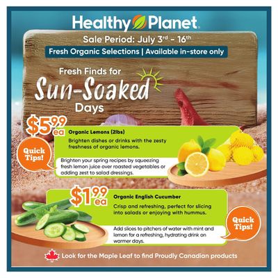 Healthy Planet Flyer July 3 to 16