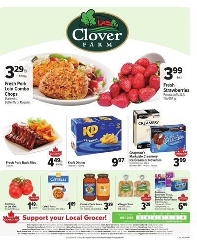 Clover Farm (ON) Flyer July 3 to 9