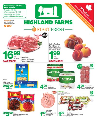 Highland Farms Flyer July 3 to 16