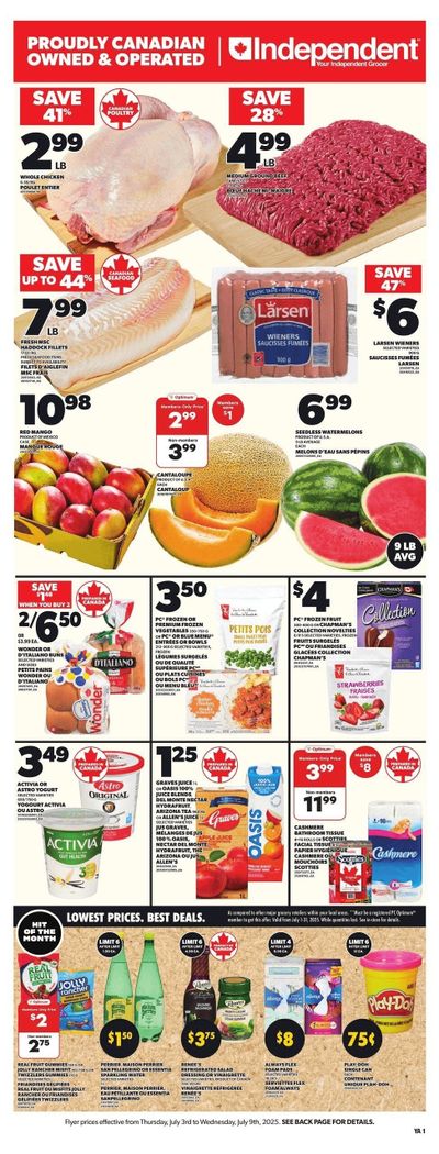 Independent Grocer (Atlantic) Flyer July 3 to 9