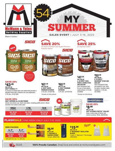 McMunn & Yates Building Supplies Flyer July 3 to 16