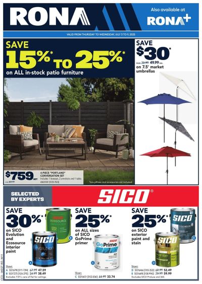 Rona & Rona+ (West) Flyer July 3 to 9