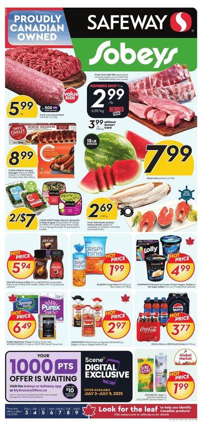 Sobeys/Safeway (SK & MB) Flyer July 3 to 9