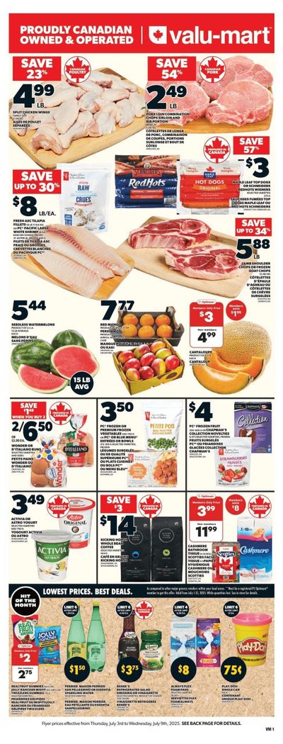 Valu-mart Flyer July 3 to 9