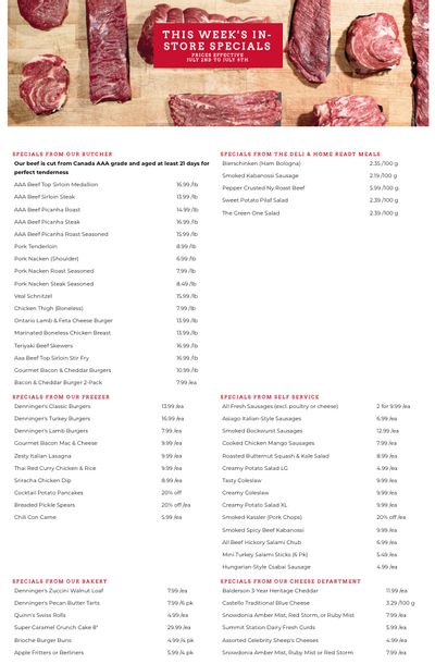 Denninger's Weekly Specials July 2 to 8 Denninger's Weekly Specials July 2 to 8