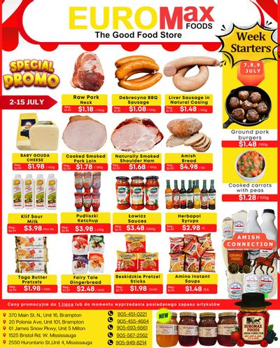 EuroMax Foods Bi-Weekly Flyer July 2 to 15 EuroMax Foods Bi-Weekly Flyer July 2 to 15
