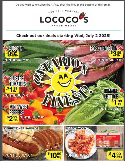 Lococo's Flyer July 2 to 10