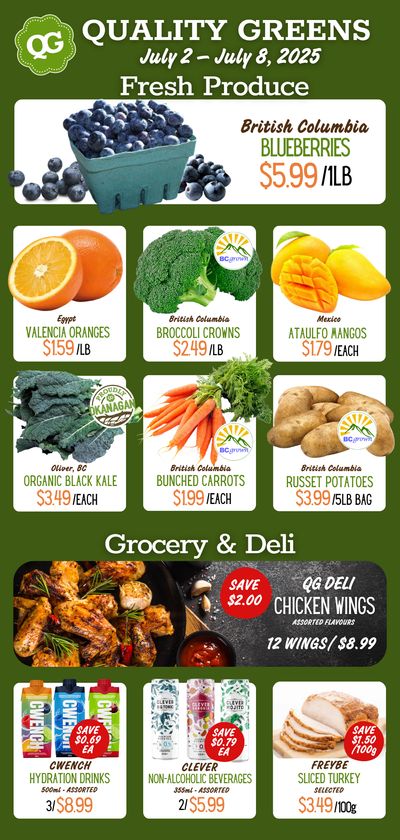 Quality Greens Flyer July 2 to 8