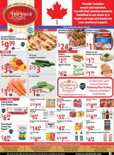 Tru Value Foods Flyer July 2 to 8