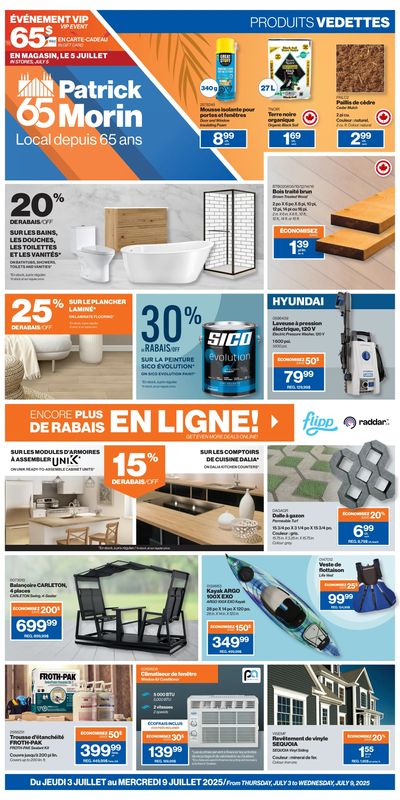 Patrick Morin Flyer July 3 to 9