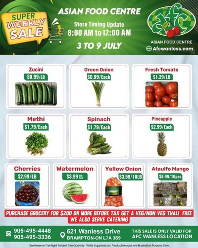 Asian Food Centre (Wanless Dr.) Flyer July 3 to 9