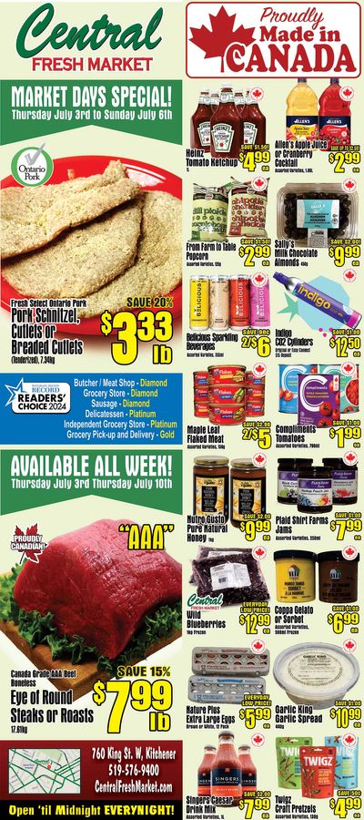 Central Fresh Market Flyer July 3 to 10