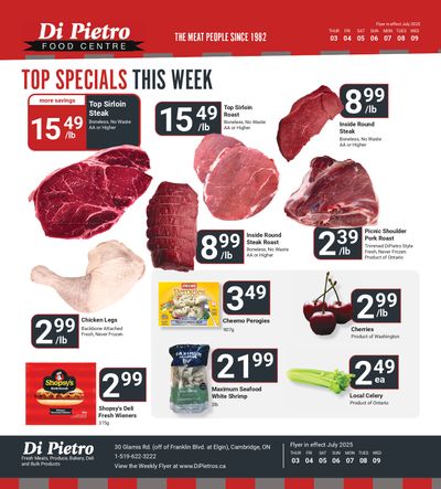Di Pietro Food Centre Flyer July 3 to 9