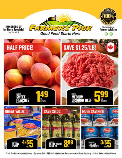 Farmer's Pick Flyer July 3 to 9